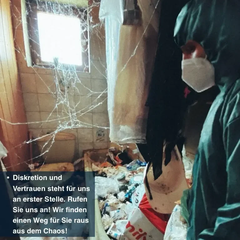 Easy-entsorgen im Einsatz beim entrümpeln und reinigen einer extrem vermüllten und verschmutzten  Messie-Wohnung in Rastatt